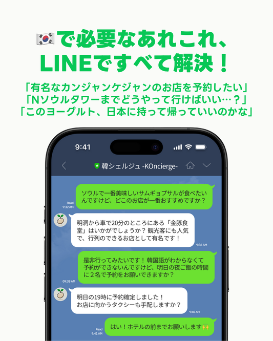【韓国旅行】 LINEで使える日本語コンシェルジュ-3日間