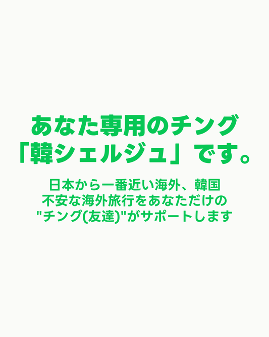 【韓国旅行】 LINEで使える日本語コンシェルジュ-3日間